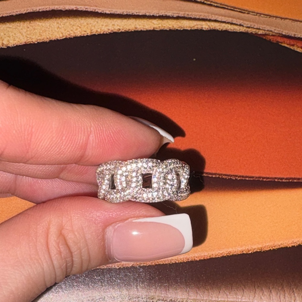 Iced out Cuban ring